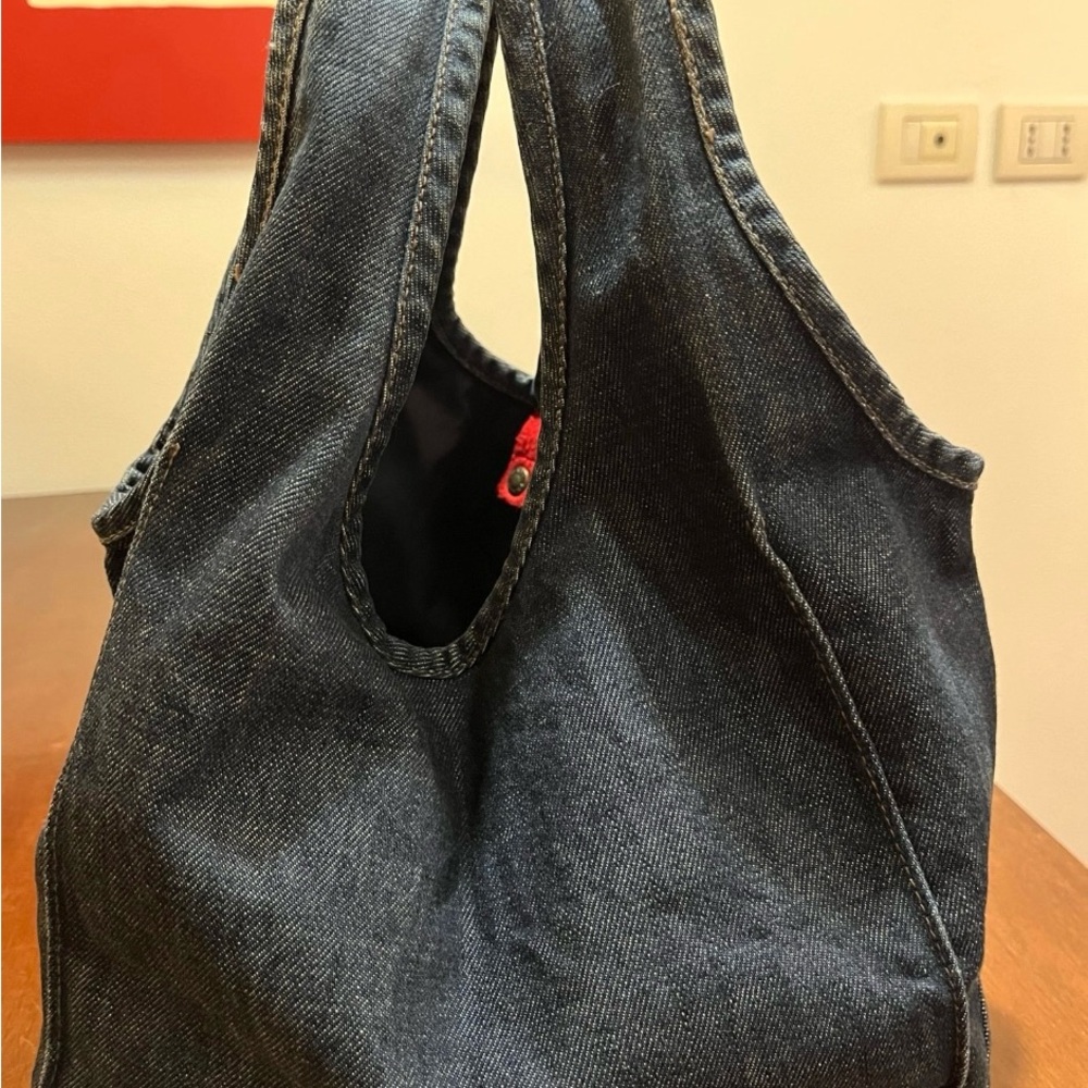 Authentic Prada Dark Denim Tote Bag